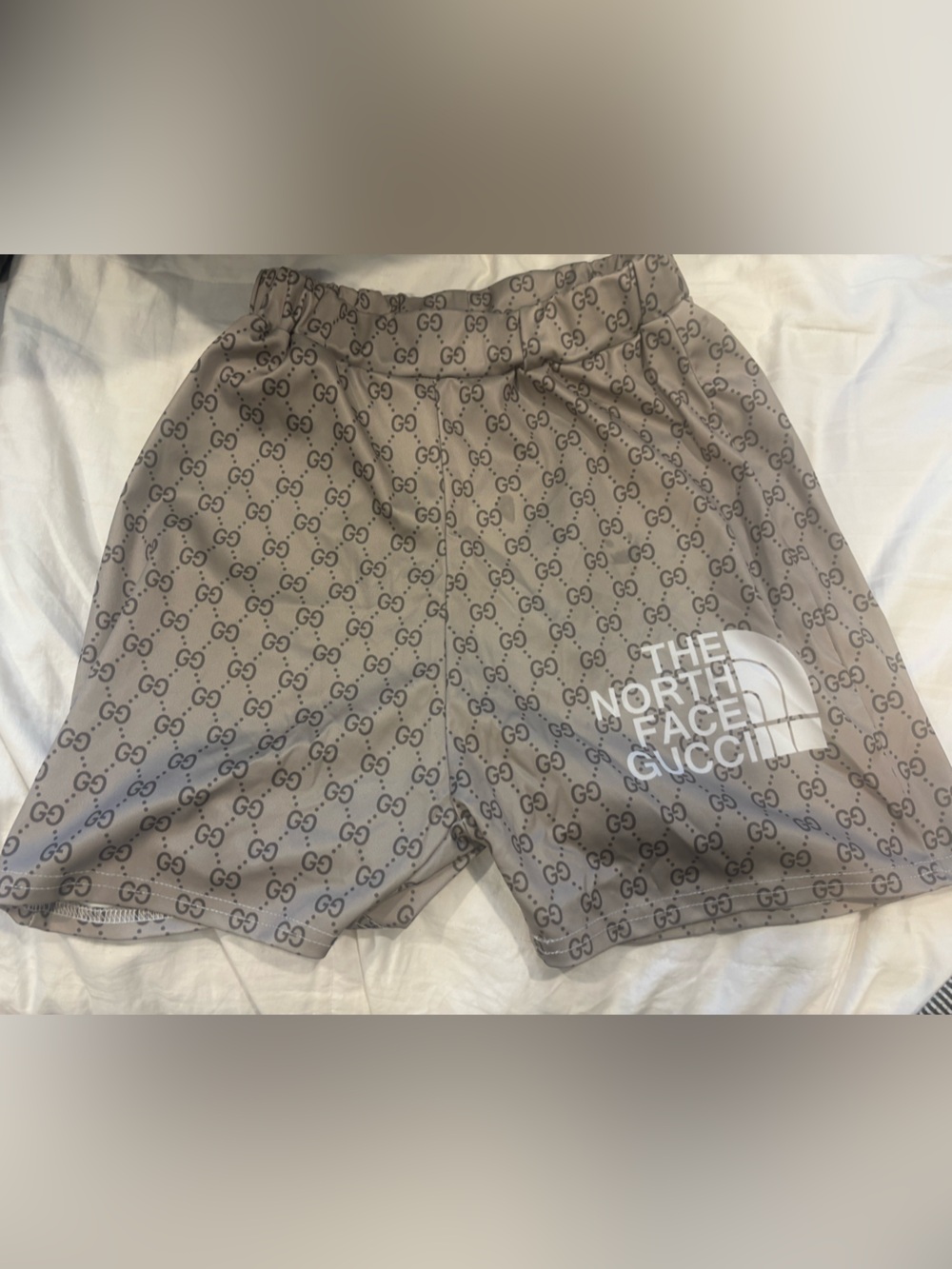 Guess x The North Face Tan Monogram Logo Men’s Shorts